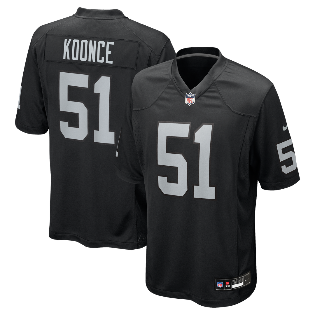 Malcolm Koonce Las Vegas Raiders Nike Game Jersey - Black Official NFL Team Apparel Football Fan Gear
