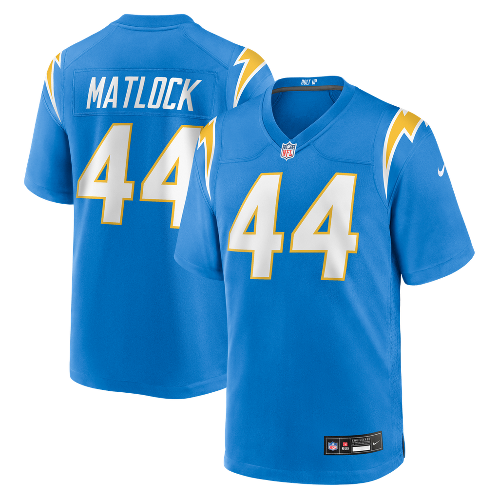 Scott Matlock Los Angeles Chargers Nike Team Game Jersey - Powder Blue Official NFL Team Apparel Football Fan Gear