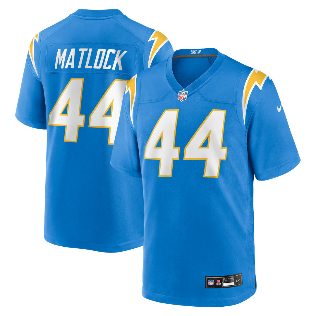 Scott Matlock Los Angeles Chargers Nike Team Game Jersey - Powder Blue Official NFL Team Apparel Football Fan Gear