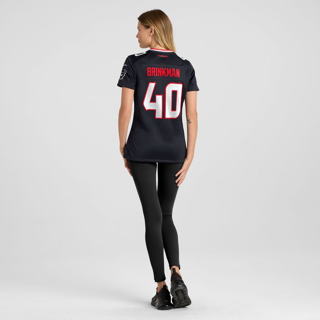 Austin Brinkman Houston Texans Nike Women's Team Game Jersey - Navy Official NFL Team Apparel Football Fan Gear