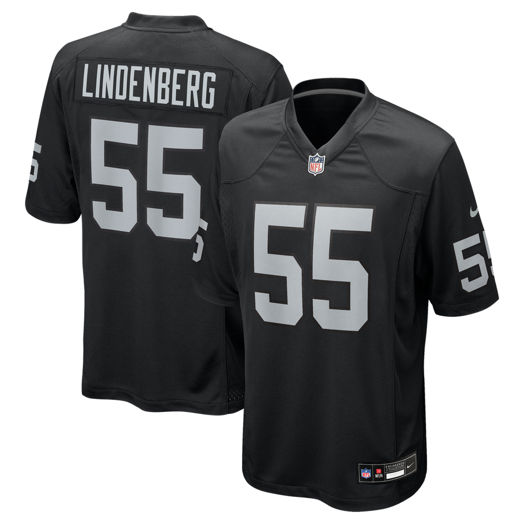 Cody Lindenberg Las Vegas Raiders Nike Team Game Jersey - Black Official NFL Team Apparel Football Fan Gear