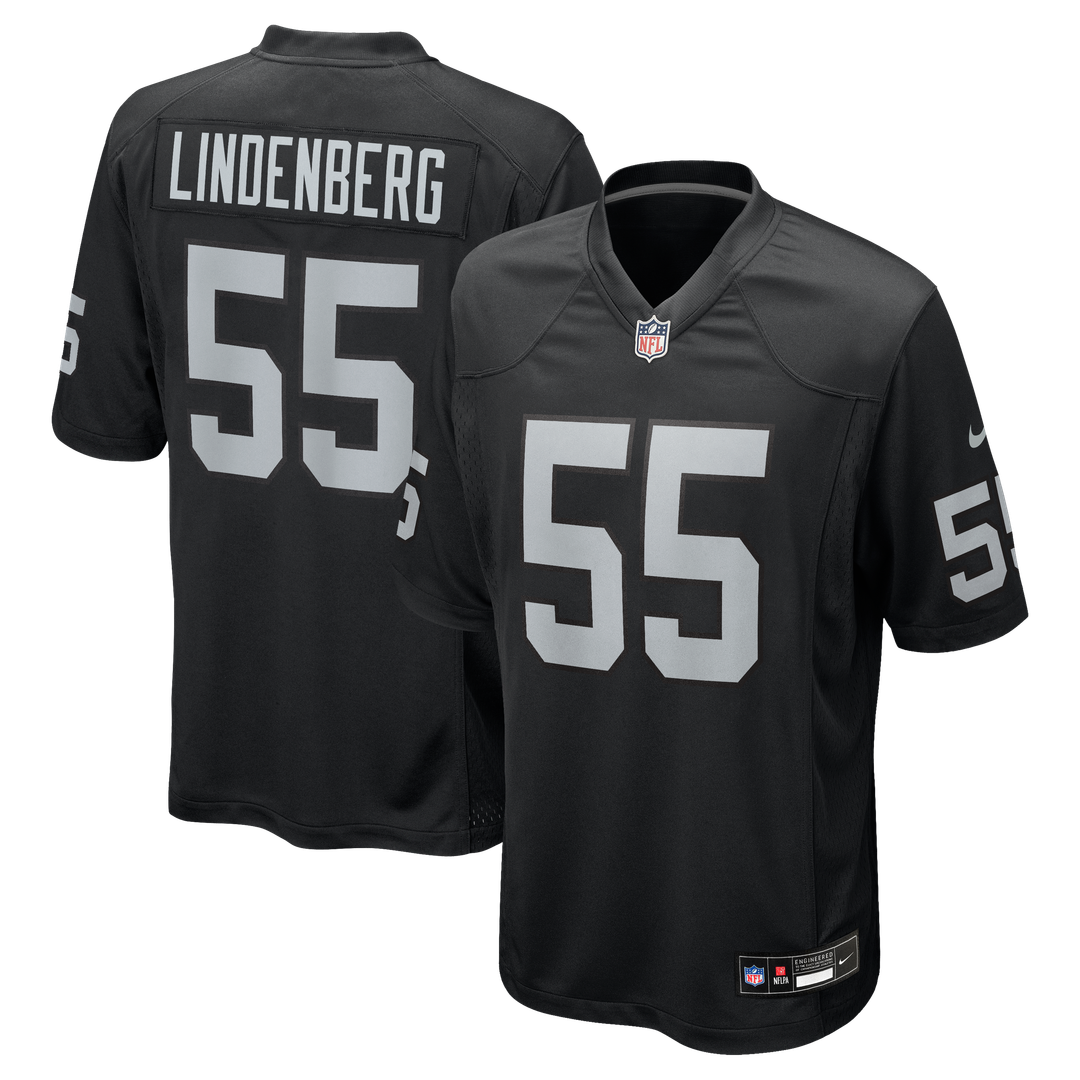 Cody Lindenberg Las Vegas Raiders Nike Team Game Jersey - Black Official NFL Team Apparel Football Fan Gear