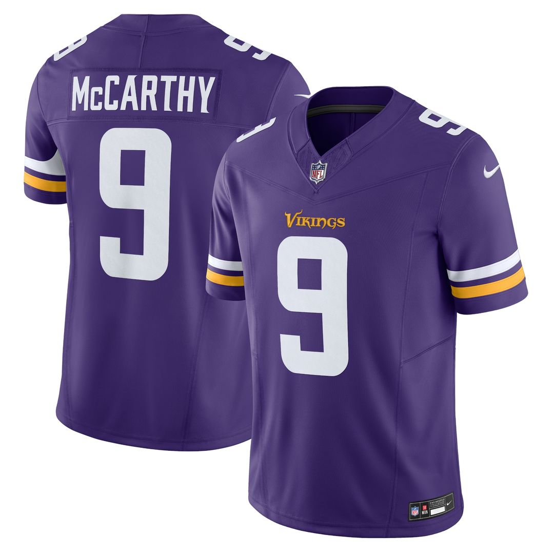J.J. McCarthy Minnesota Vikings Nike Vapor F.U.S.E. Limited Jersey - White Official NFL Team Apparel Football Fan Gear