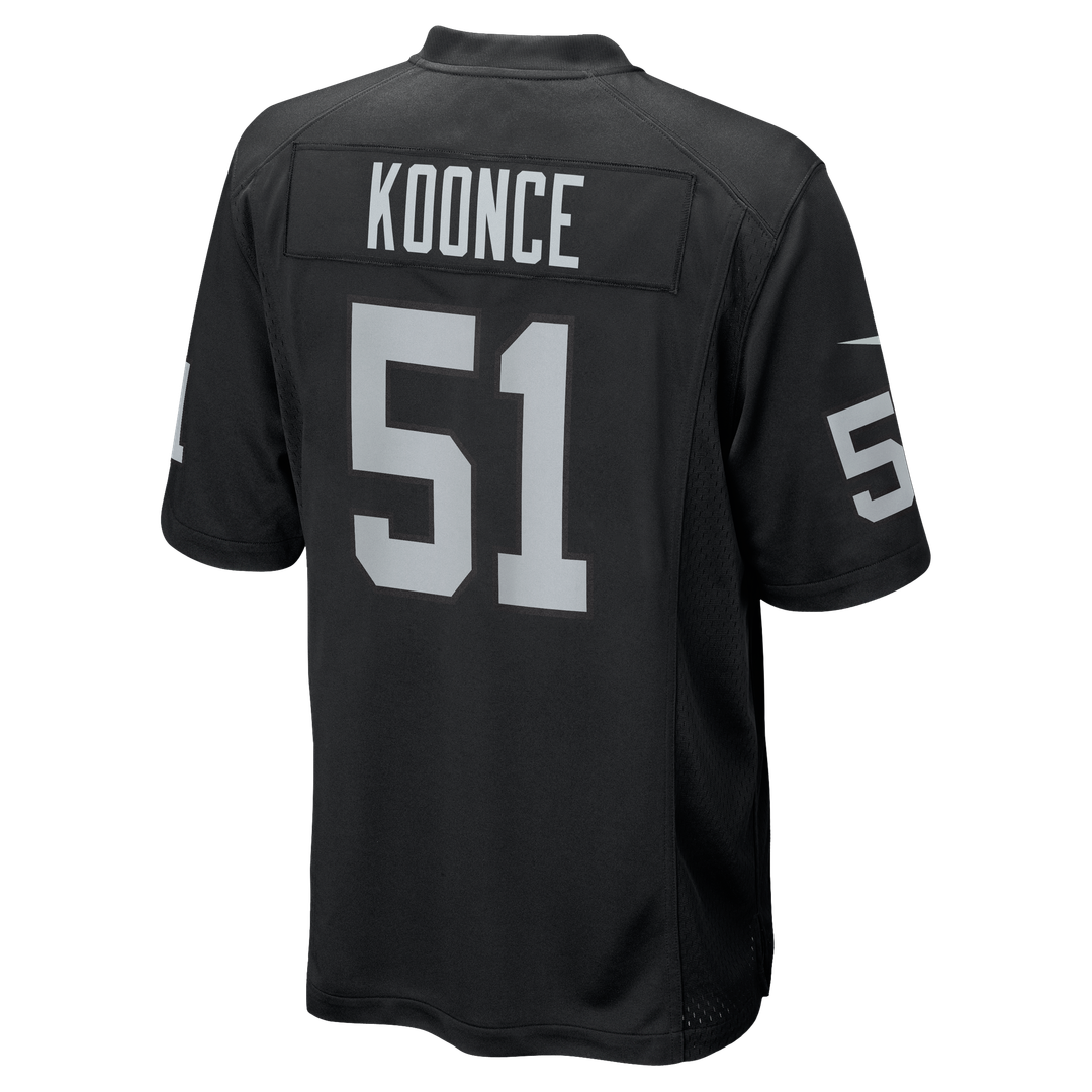 Malcolm Koonce Las Vegas Raiders Nike Game Jersey - Black Official NFL Team Apparel Football Fan Gear