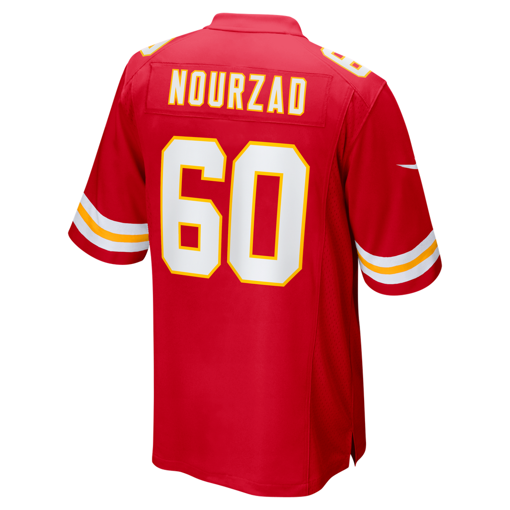 Hunter Nourzad Kansas City Chiefs Nike Game Jersey - Red Official NFL Team Apparel Football Fan Gear