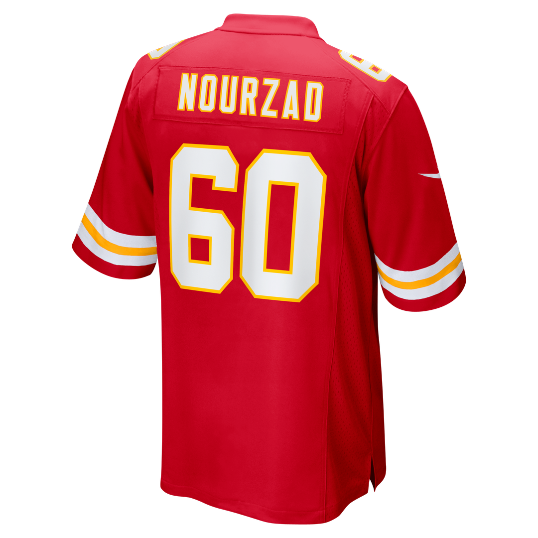 Hunter Nourzad Kansas City Chiefs Nike Game Jersey - Red Official NFL Team Apparel Football Fan Gear