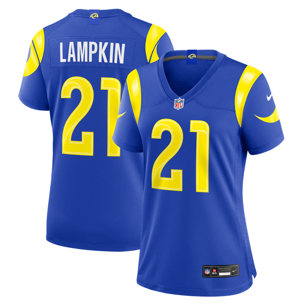 Cam Lampkin Los Angeles Rams Nike Women's Team Game Jersey - Royal Official NFL Team Apparel Football Fan Gear