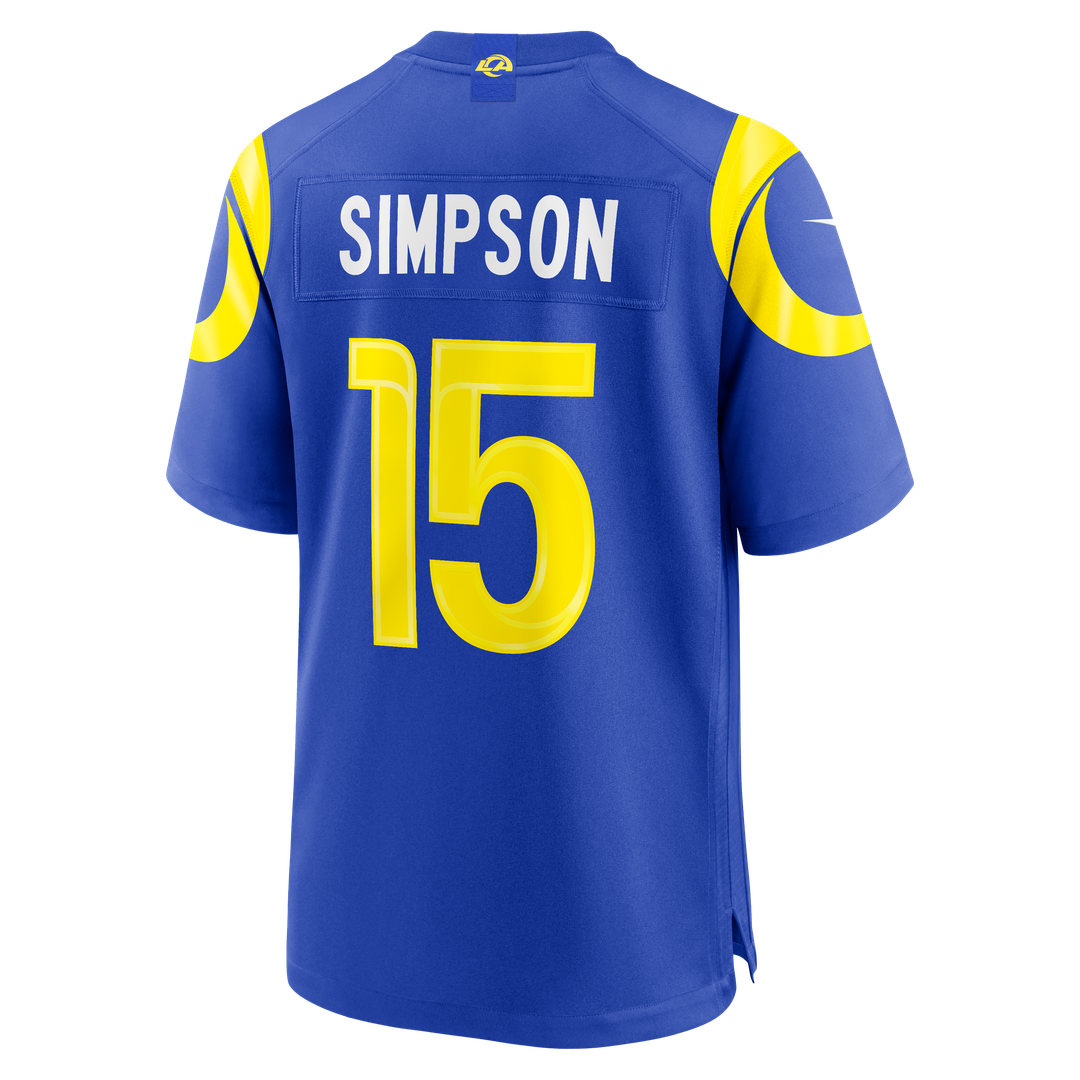 Ty Simpson Los Angeles Rams Nike 2026 NFL Draft First Round Pick No. 13 Team Game Jersey - Royal Official NFL Team Apparel Football Fan Gear
