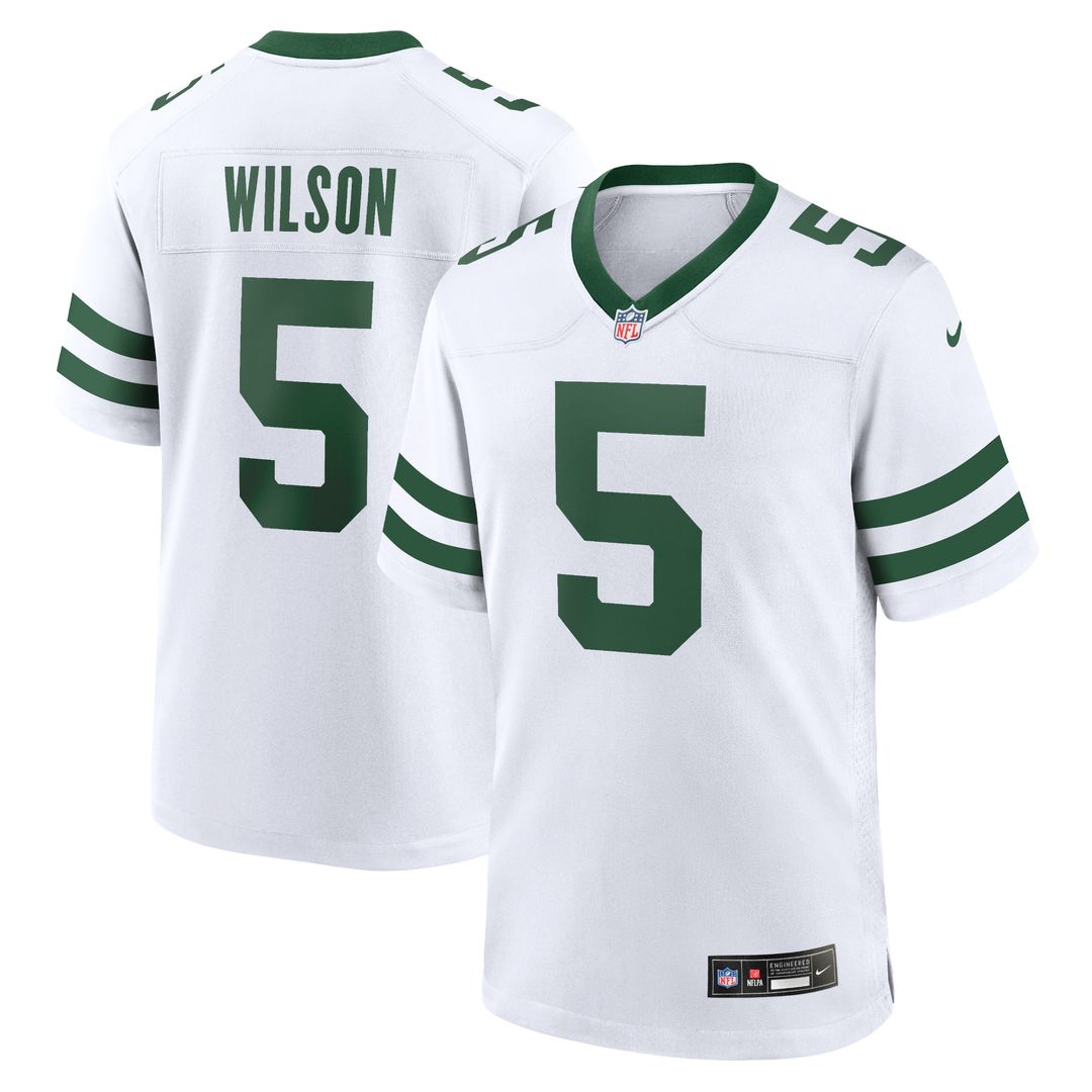 Garrett Wilson New York Jets Nike Game Jersey - Legacy White Official NFL Team Apparel Football Fan Gear