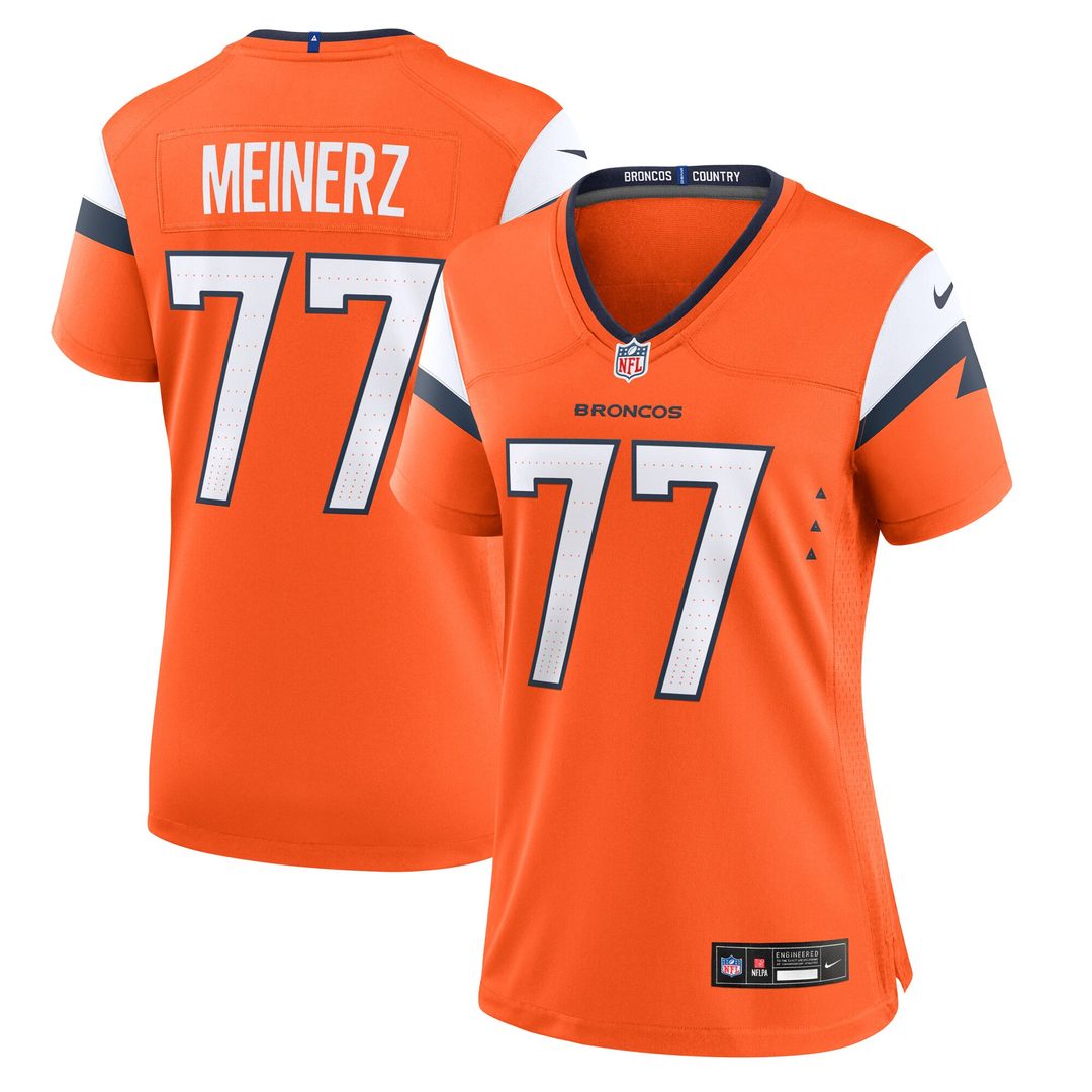 Quinn Meinerz Denver Broncos Nike Women's Team Game Jersey - Orange Official NFL Team Apparel Football Fan Gear