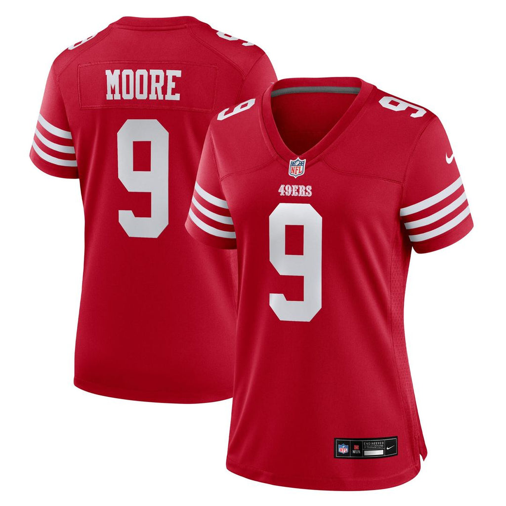 Skyy Moore San Francisco 49ers Nike Women's Team Game Jersey - Scarlet Official NFL Team Apparel Football Fan Gear