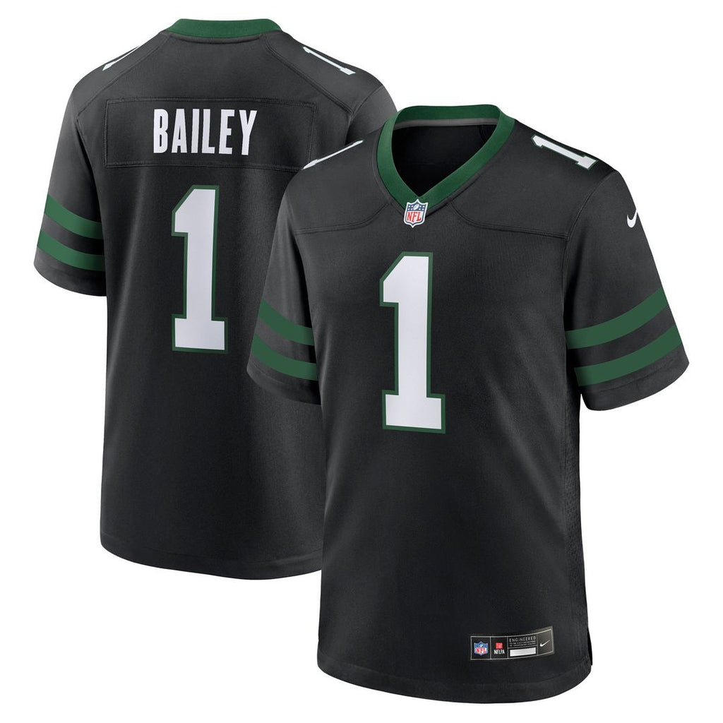 David Bailey New York Jets Nike Alternate Game Player Jersey - Legacy Black Official NFL Team Apparel Football Fan Gear
