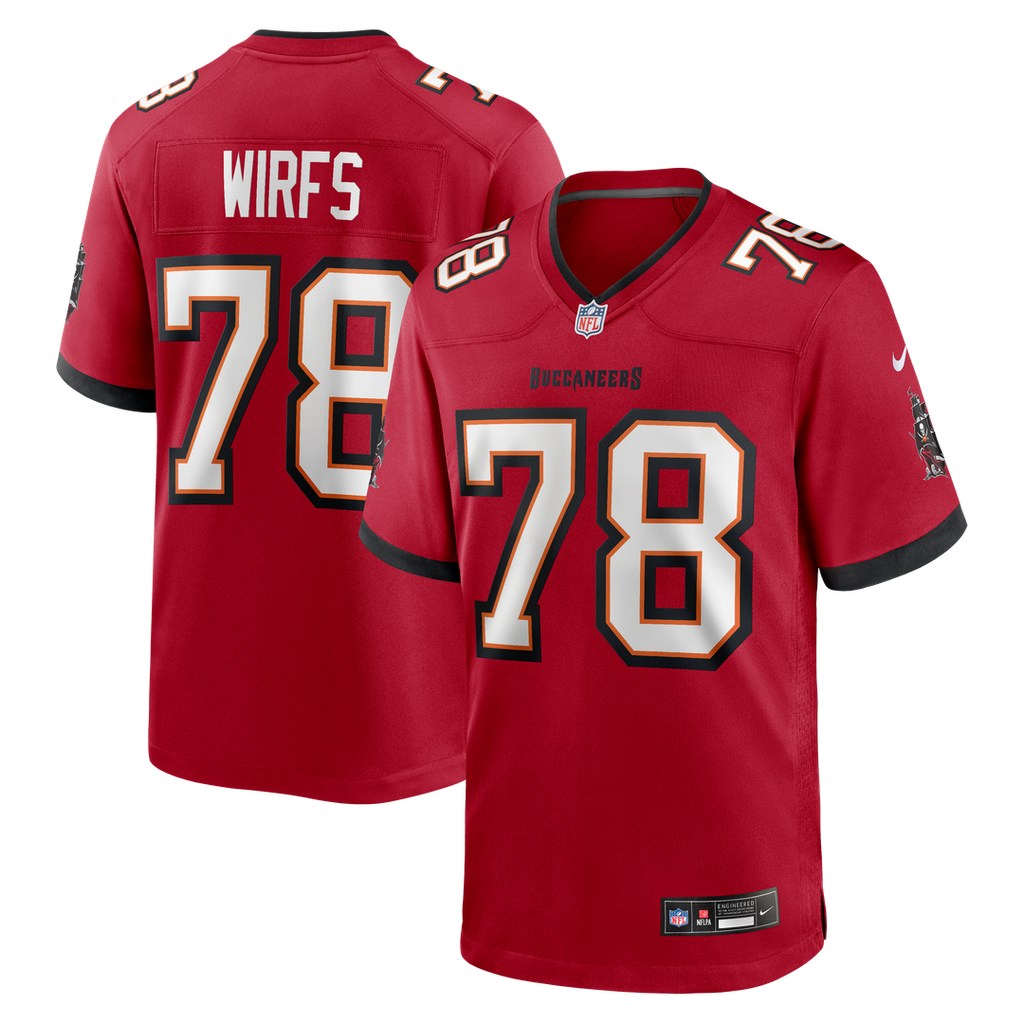 Tristan Wirfs Tampa Bay Buccaneers Nike Game Jersey - Red Official NFL Team Apparel Football Fan Gear