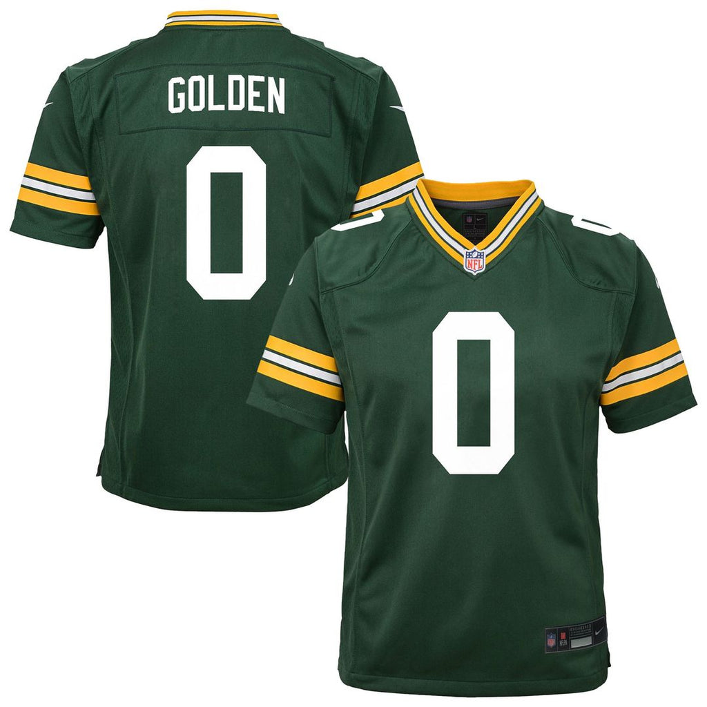 Matthew Golden Green Bay Packers Nike Youth Team Game Jersey - Green Official NFL Team Apparel Football Fan Gear
