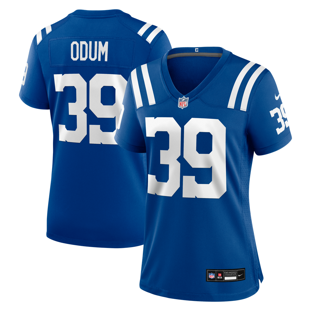George Odum Indianapolis Colts Nike Women's Team Game Jersey - Royal Official NFL Team Apparel Football Fan Gear