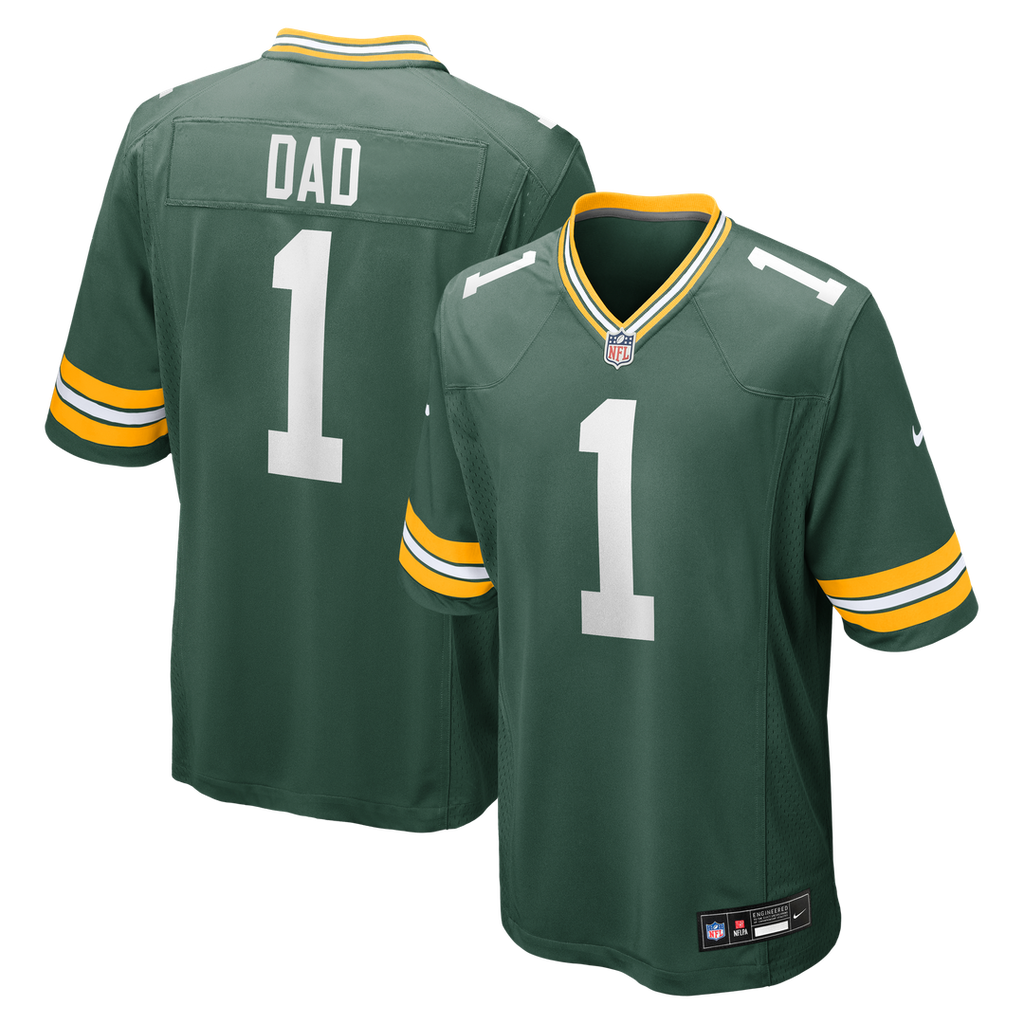 Number 1 Dad Green Bay Packers Nike Game Jersey - Green Official NFL Team Apparel Football Fan Gear