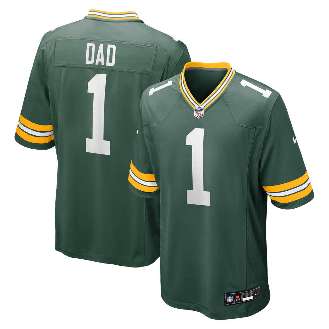 Number 1 Dad Green Bay Packers Nike Game Jersey - Green Official NFL Team Apparel Football Fan Gear