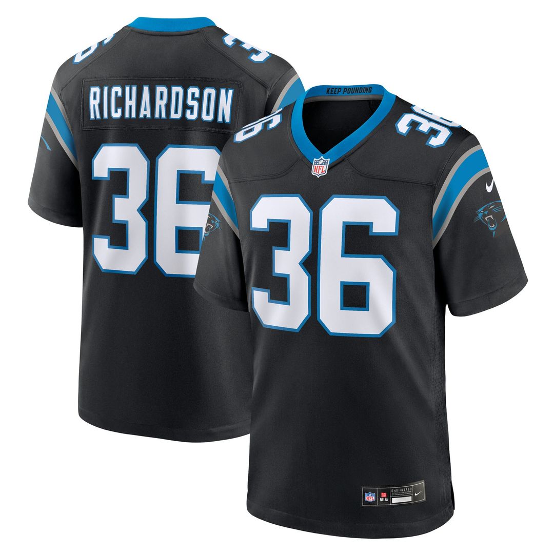 Demani Richardson Carolina Panthers Nike Team Game Jersey - Black Official NFL Team Apparel Football Fan Gear
