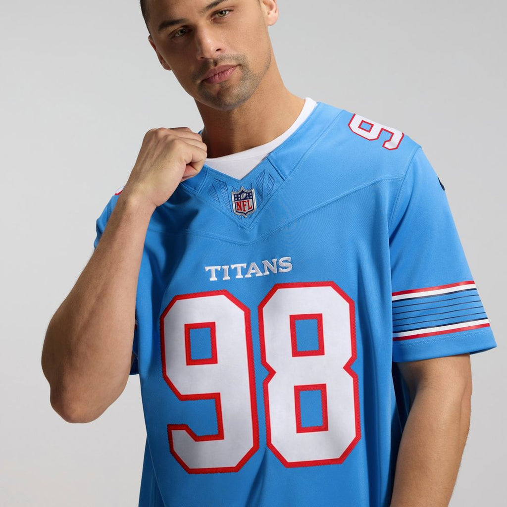 Jeffery Simmons Tennessee Titans Nike Vapor F.U.S.E. Stitched Limited Jersey - White Official NFL Team Apparel Football Fan Gear