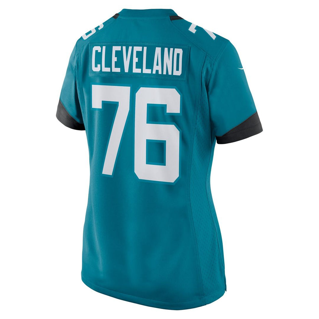 Ezra Cleveland Jacksonville Jaguars Nike Women's Game Jersey - Teal Official NFL Team Apparel Football Fan Gear