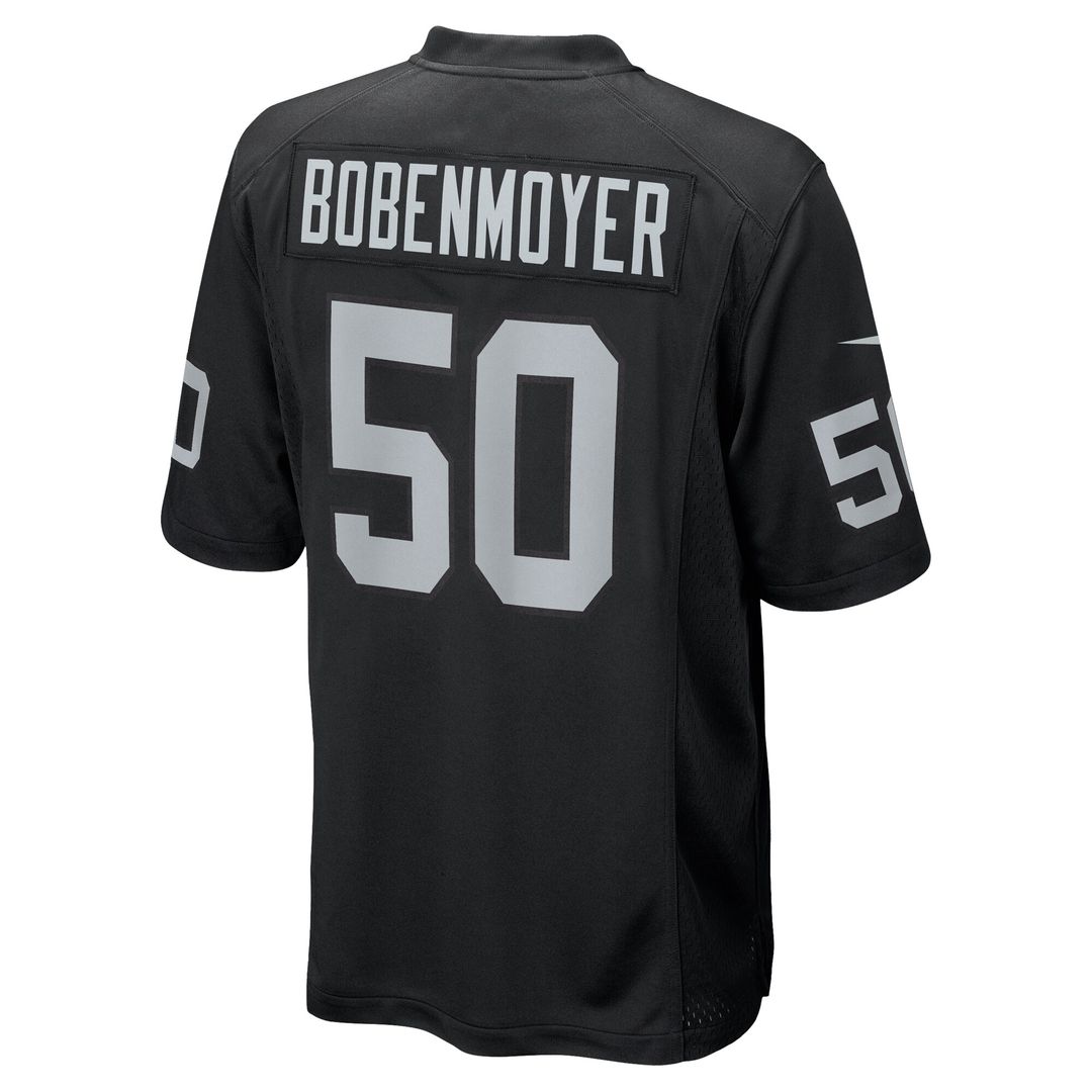 Jacob Bobenmoyer Las Vegas Raiders Nike Game Player Jersey - Black Official NFL Team Apparel Football Fan Gear