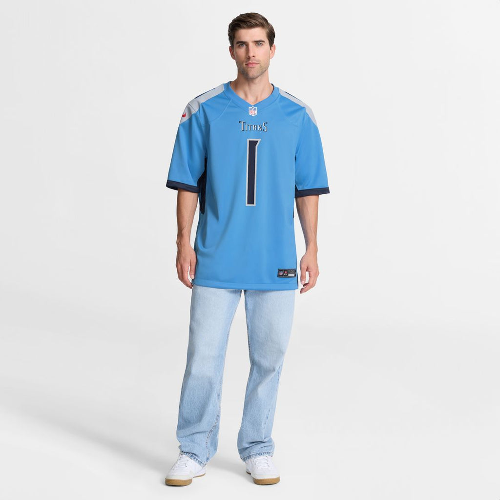Cameron Ward Tennessee Titans Nike Team Game Jersey - Light Blue Official NFL Team Apparel Football Fan Gear
