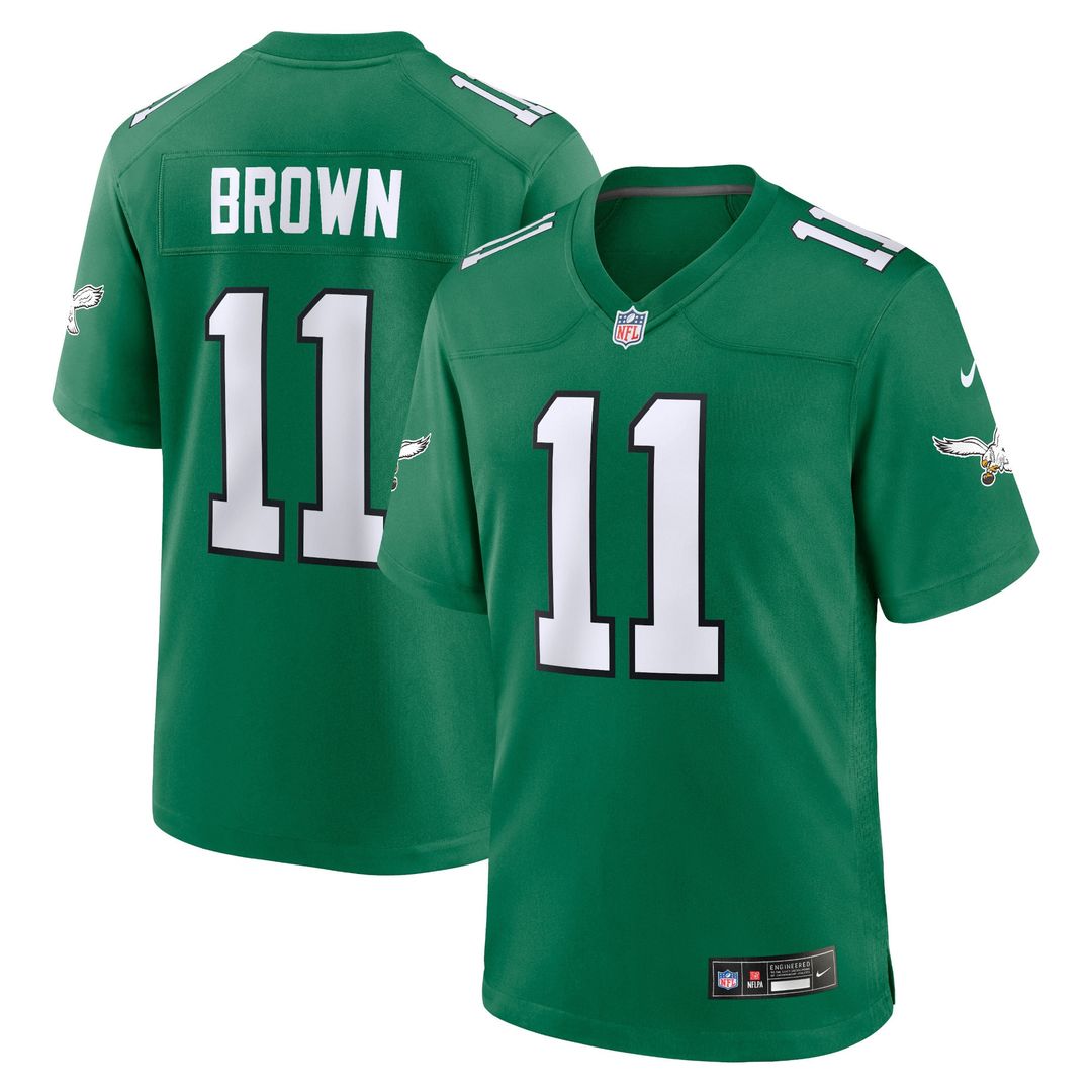 A.J. Brown Philadelphia Eagles Nike Youth Game Jersey - Kelly Green Official NFL Team Apparel Football Fan Gear
