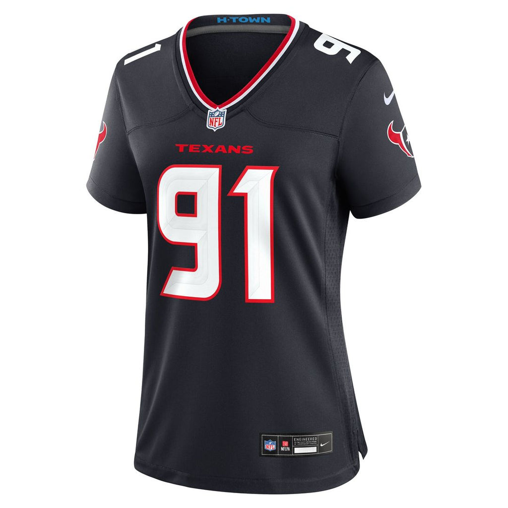 Folorunso Fatukasi Houston Texans Nike Women's Team Game Jersey - Navy Official NFL Team Apparel Football Fan Gear