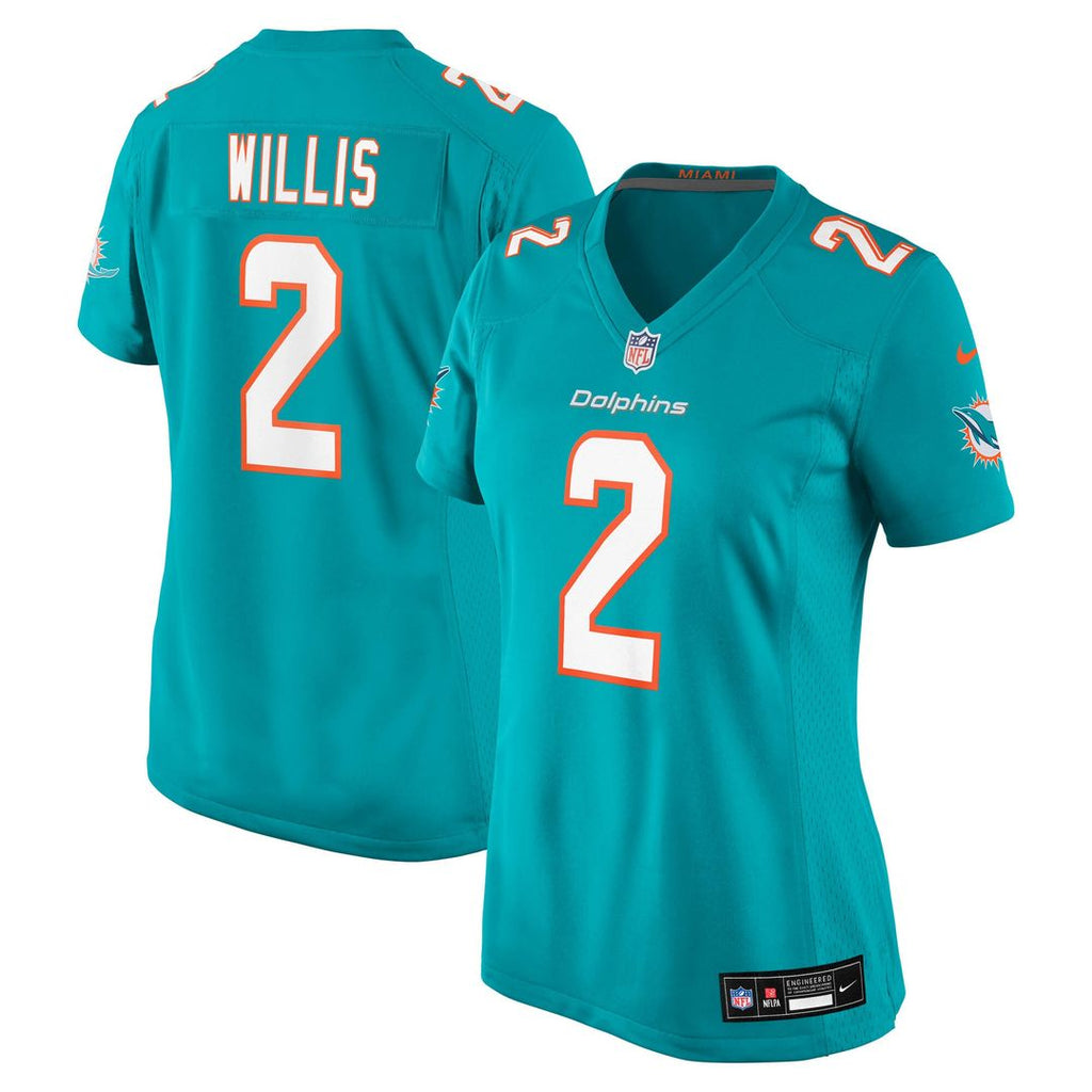 Malik Willis Miami Dolphins Nike Women's Game Jersey - Aqua Official NFL Team Apparel Football Fan Gear