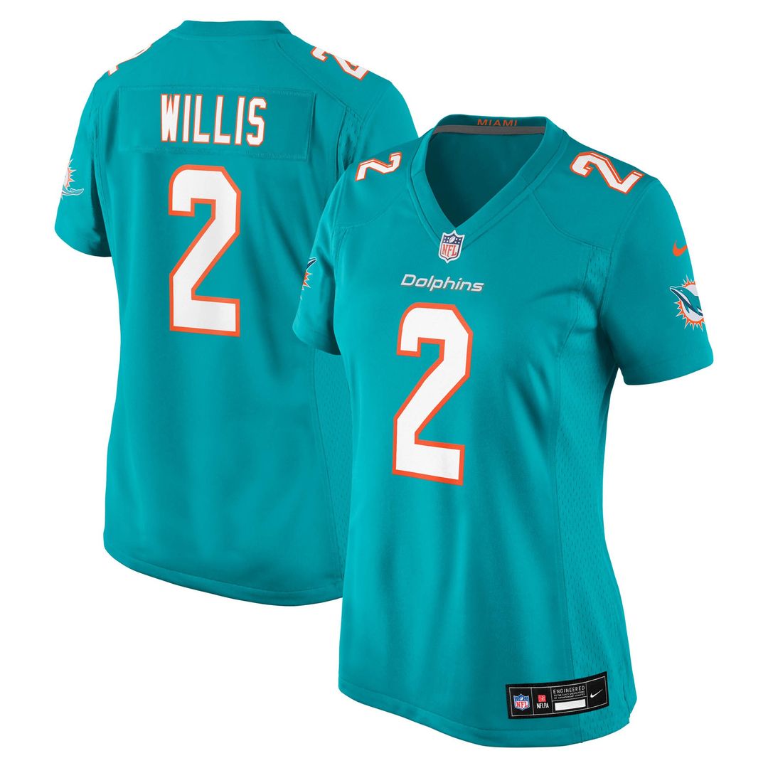 Malik Willis Miami Dolphins Nike Women's Game Jersey - Aqua Official NFL Team Apparel Football Fan Gear
