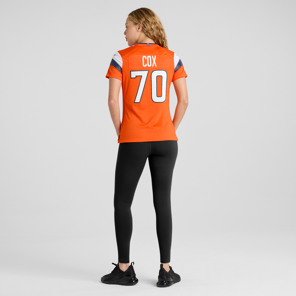 Marques Cox Denver Broncos Nike Women's Team Game Jersey - Orange Official NFL Team Apparel Football Fan Gear