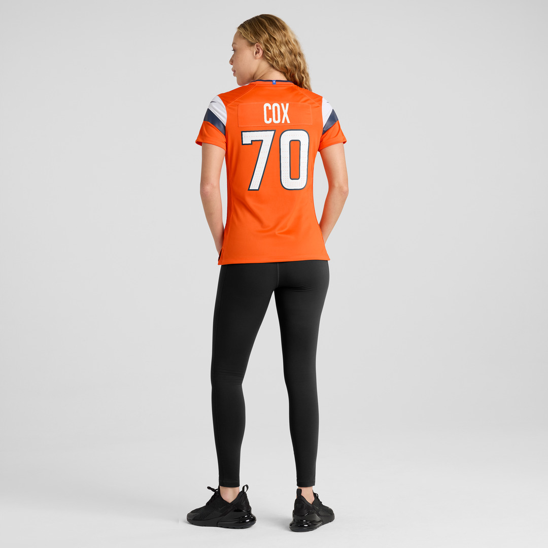 Marques Cox Denver Broncos Nike Women's Team Game Jersey - Orange Official NFL Team Apparel Football Fan Gear