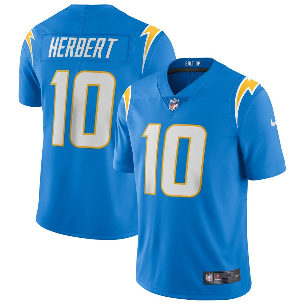 Justin Herbert Los Angeles Chargers Nike Vapor Limited Jersey - Powder Blue Official NFL Team Apparel Football Fan Gear