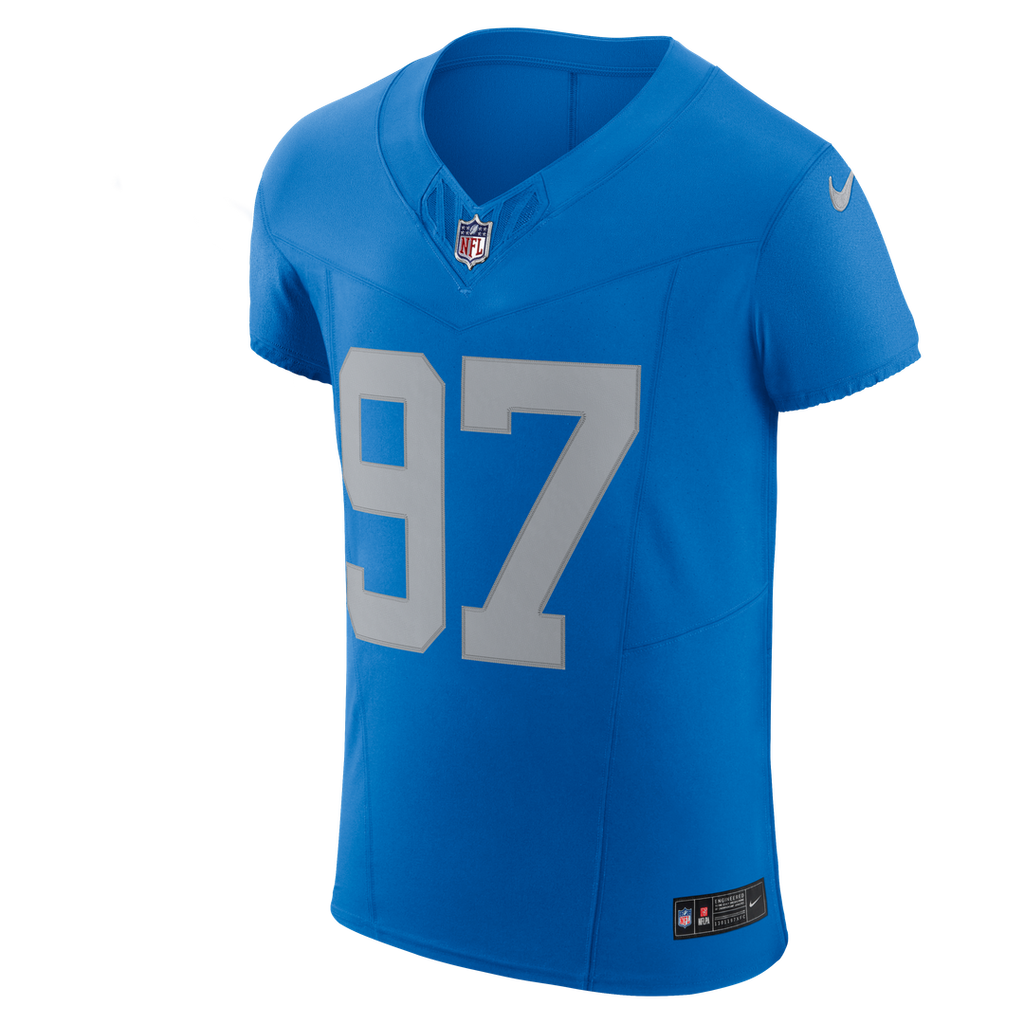 Aidan Hutchinson Detroit Lions Nike Alternate Vapor F.U.S.E. Elite Jersey - Blue Official NFL Team Apparel Football Fan Gear