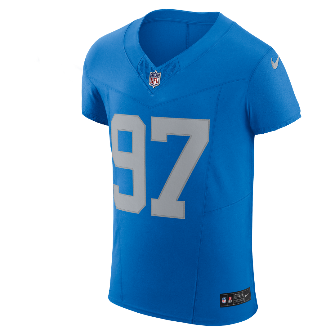 Aidan Hutchinson Detroit Lions Nike Alternate Vapor F.U.S.E. Elite Jersey - Blue Official NFL Team Apparel Football Fan Gear