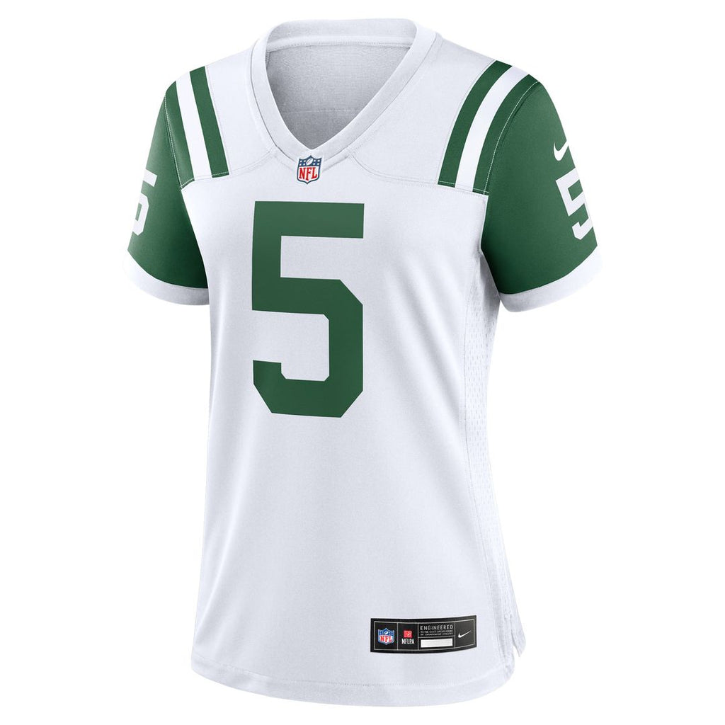 Garrett Wilson New York Jets Nike Women's Classic Alternate Game Jersey - White Official NFL Team Apparel Football Fan Gear