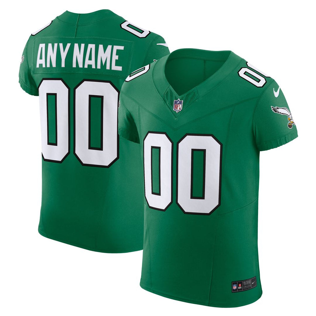 Philadelphia Eagles Nike 2nd Alternate Vapor F.U.S.E. Elite Custom Jersey - Kelly Green Official NFL Team Apparel Football Fan Gear