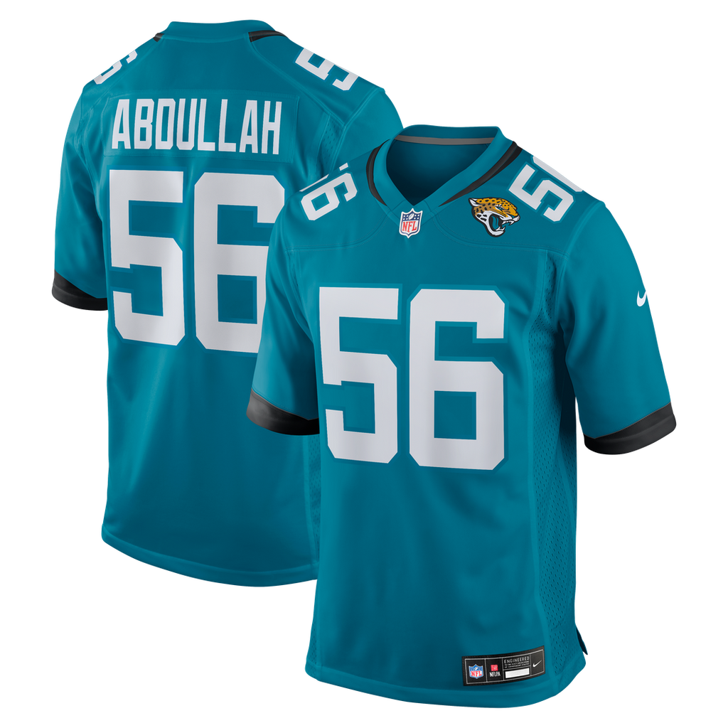 Yasir Abdullah Jacksonville Jaguars Nike Team Game Jersey - Teal Official NFL Team Apparel Football Fan Gear