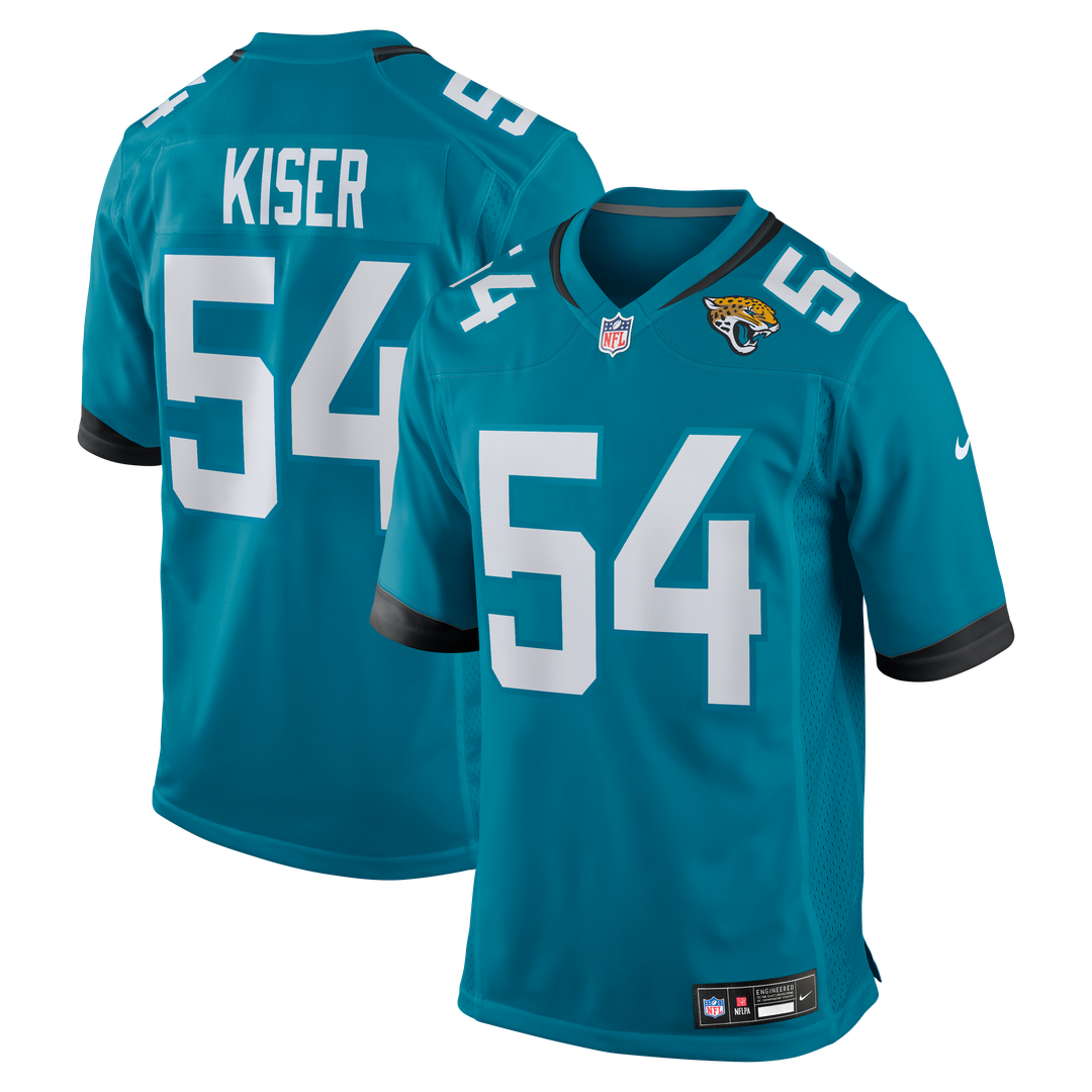 Jack Kiser Jacksonville Jaguars Nike Team Game Jersey - Teal Official NFL Team Apparel Football Fan Gear