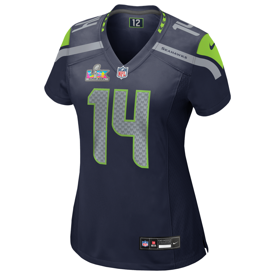 Sam Darnold Seattle Seahawks Nike Women's Super Bowl LX Patch Game Jersey - College Navy Official NFL Team Apparel Football Fan Gear