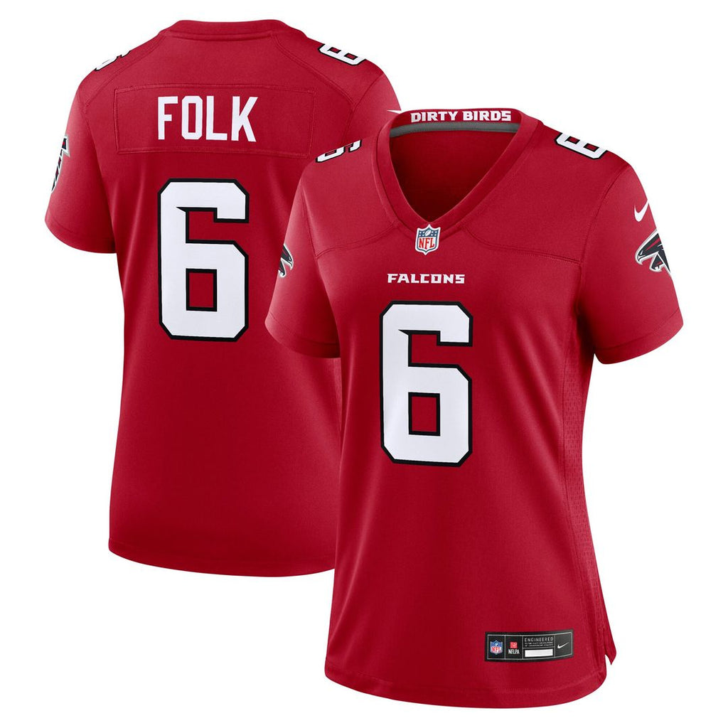 Nick Folk Atlanta Falcons Nike Women's Team Game Jersey - Red Official NFL Team Apparel Football Fan Gear