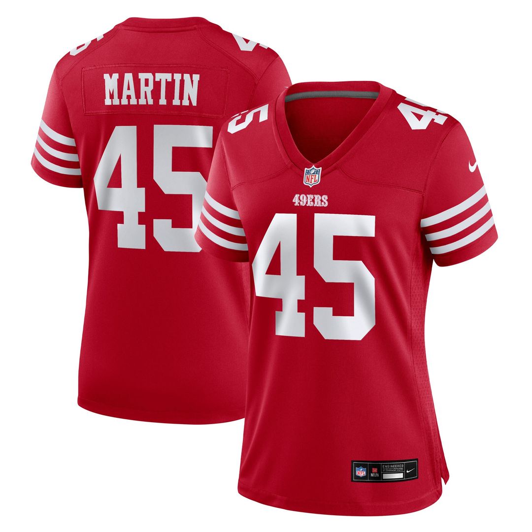 Nick Martin San Francisco 49ers Nike Women's Team Game Jersey - Scarlet Official NFL Team Apparel Football Fan Gear