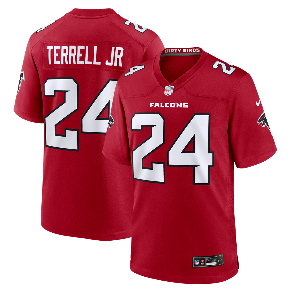A.J. Terrell Atlanta Falcons Nike Game Jersey - Red Official NFL Team Apparel Football Fan Gear