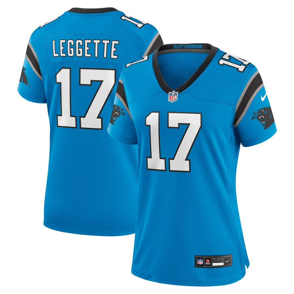 Xavier Legette Carolina Panthers Nike Women's Alternate Game Jersey - Blue Official NFL Team Apparel Football Fan Gear