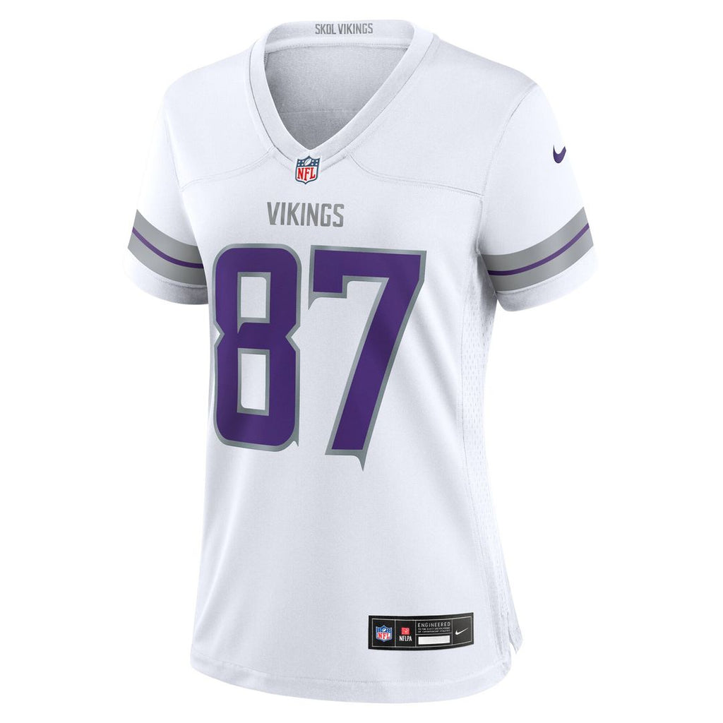 T.J. Hockenson Minnesota Vikings Nike Women's Alternate Game Player Jersey - White Official NFL Team Apparel Football Fan Gear