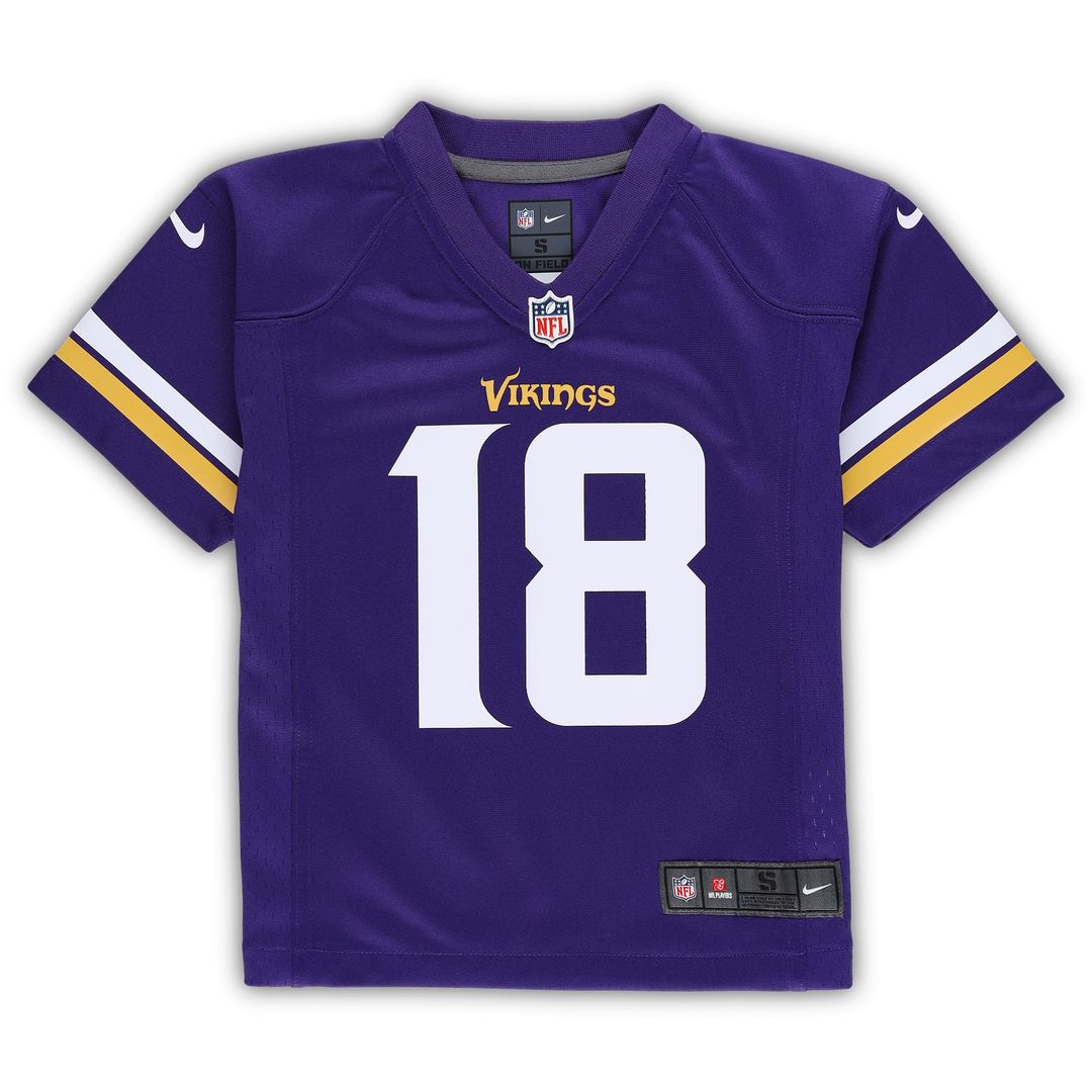 Justin Jefferson Minnesota Vikings Nike Preschool Game Jersey - Purple Official NFL Team Apparel Football Fan Gear