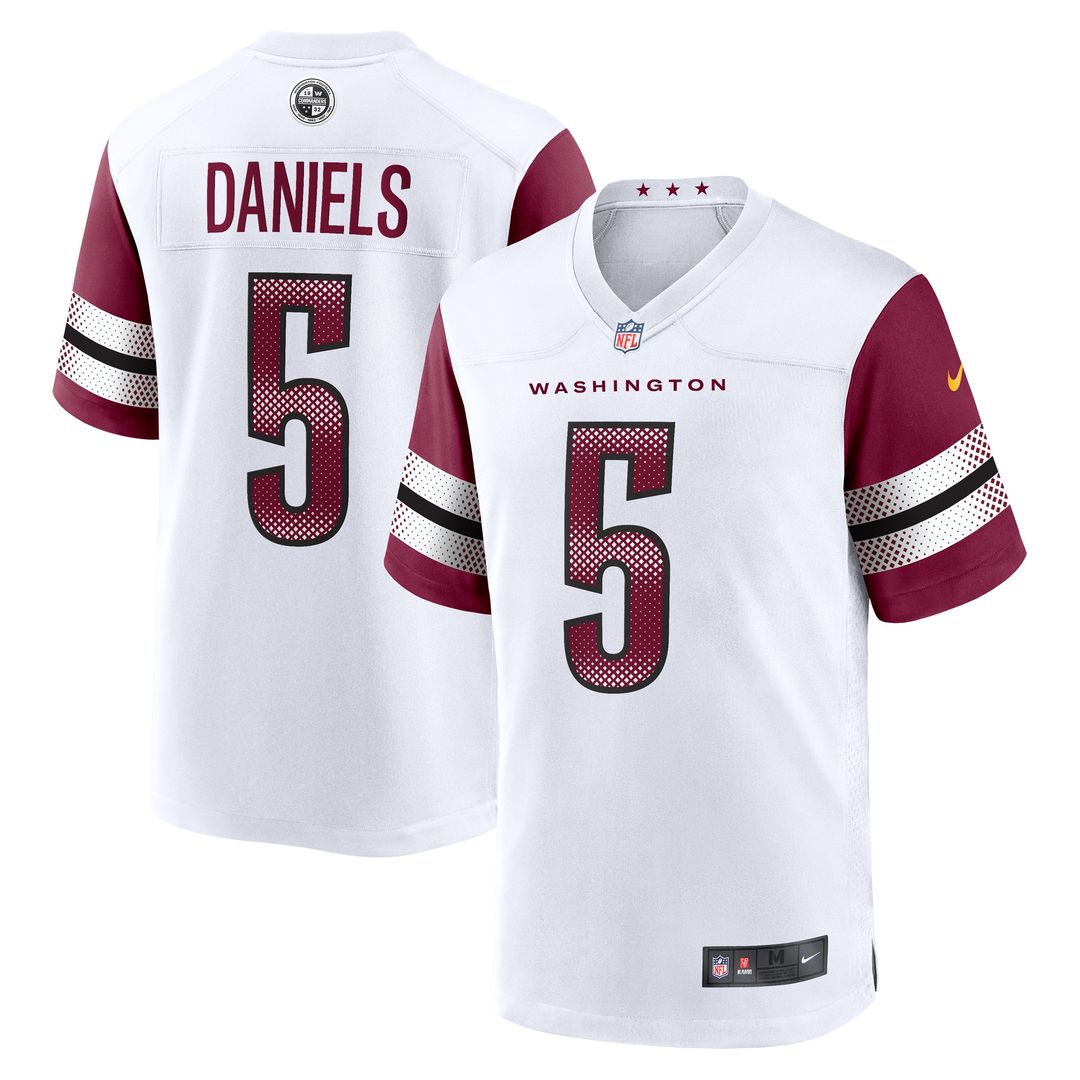 Jayden Daniels Washington Commanders Nike Player Game Jersey - White Official NFL Team Apparel Football Fan Gear