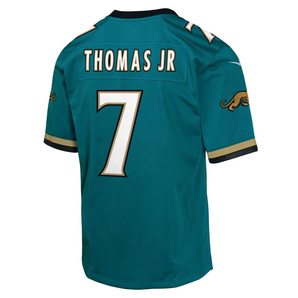 Brian Thomas Jr. Jacksonville Jaguars Nike Youth Alternate 2 Prowler Throwback Game Jersey - Teal Official NFL Team Apparel Football Fan Gear