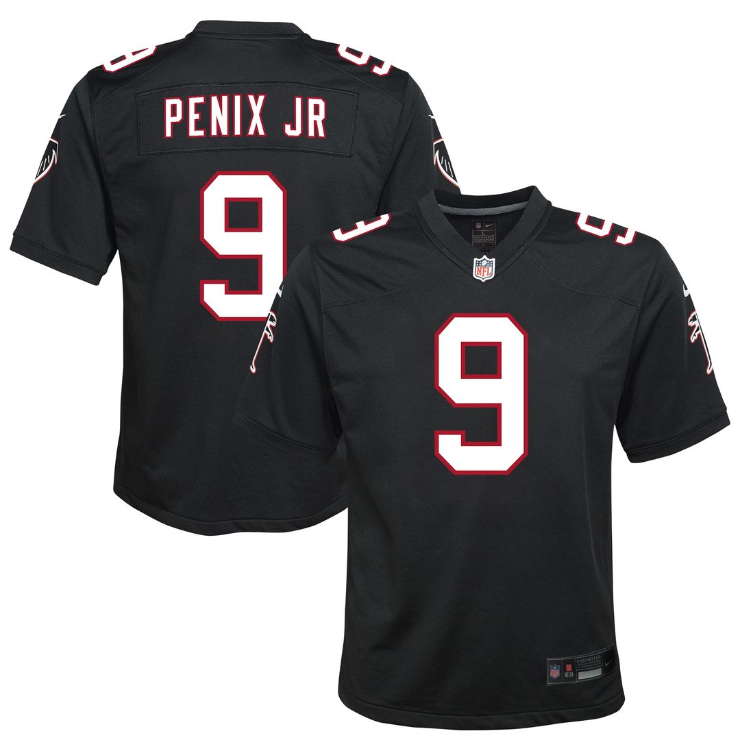 Michael Penix Jr. Atlanta Falcons Nike Youth Alternate Game Jersey - Black Official NFL Team Apparel Football Fan Gear