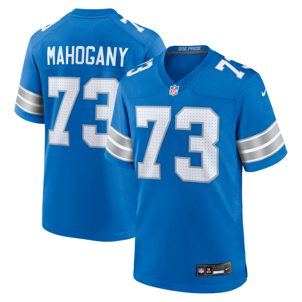 Christian Mahogany Detroit Lions Nike Team Game Jersey - Blue Official NFL Team Apparel Football Fan Gear